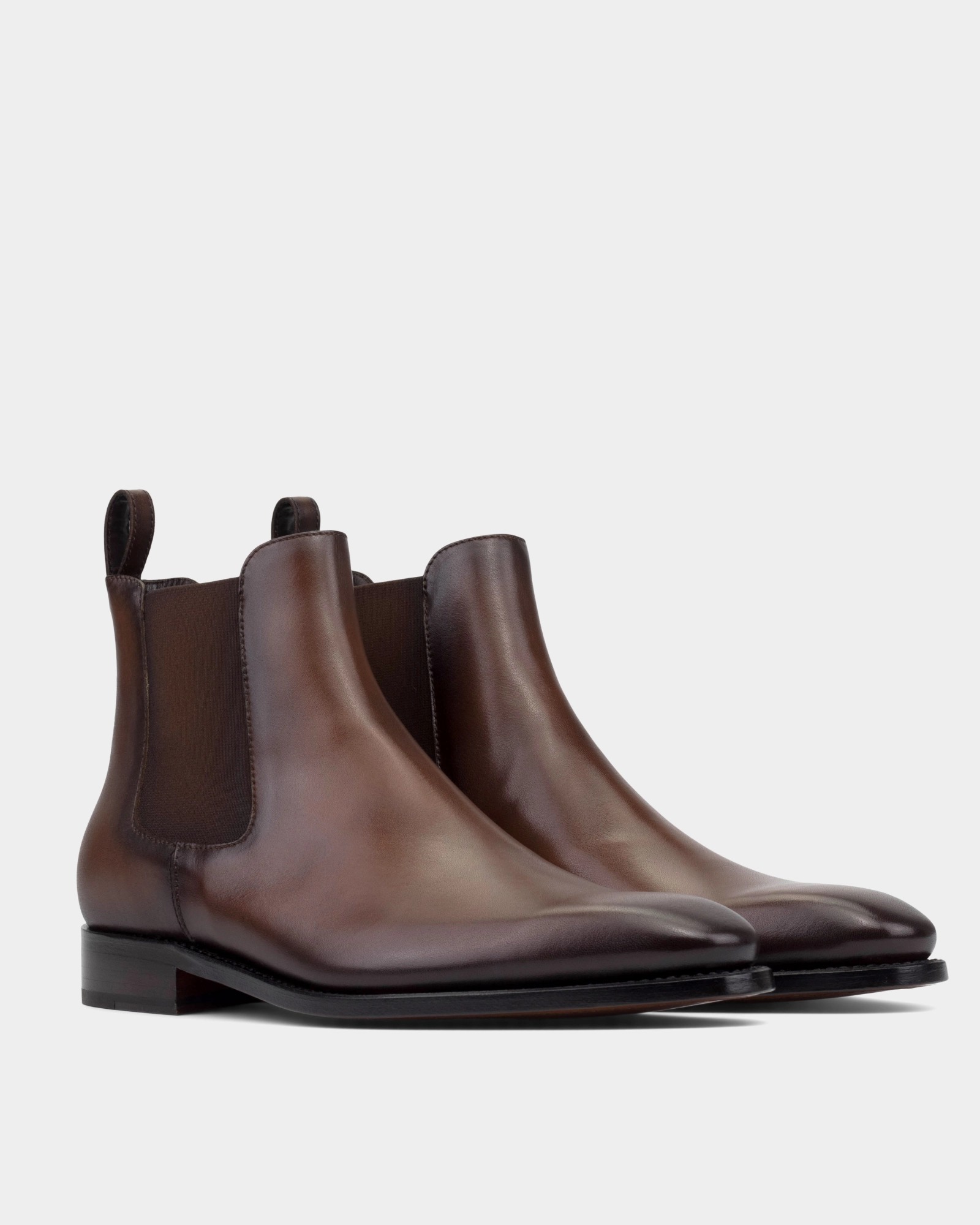 Rubber Boots Short Bennett Brown Chelsea Boot with Half-Rubber Soles - 722