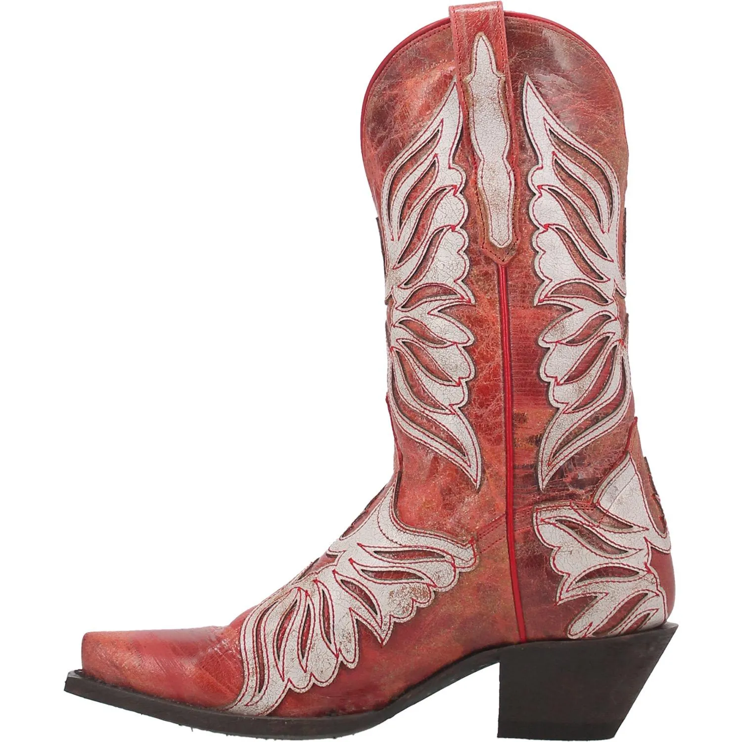Cowgirl Boots With Spurs Dan Post Ladies Ndulgence Red And White Western Boot DP4348-RD