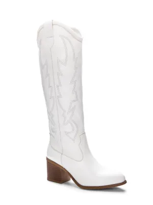 Silver Cowgirl Boots Upwind Western Boot In White