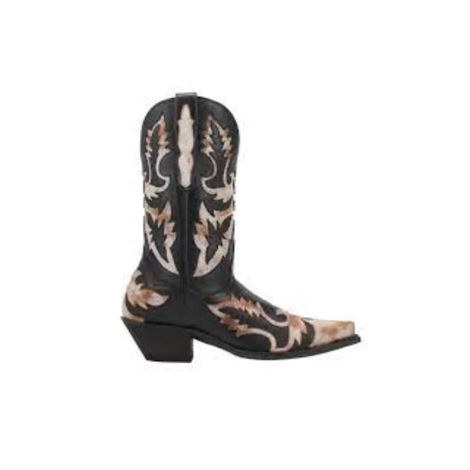 Dan Post Ladies Paloma Black & Distressed White Snip Toe Boots DP4346 Apres Boots