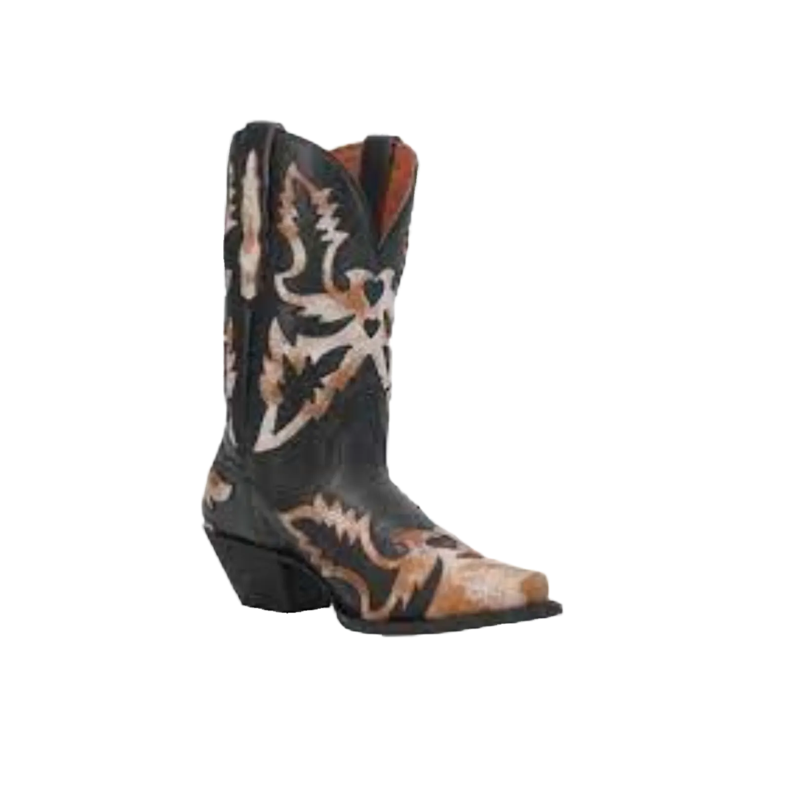 Dan Post Ladies Paloma Black & Distressed White Snip Toe Boots DP4346 Ankle Boots Booties