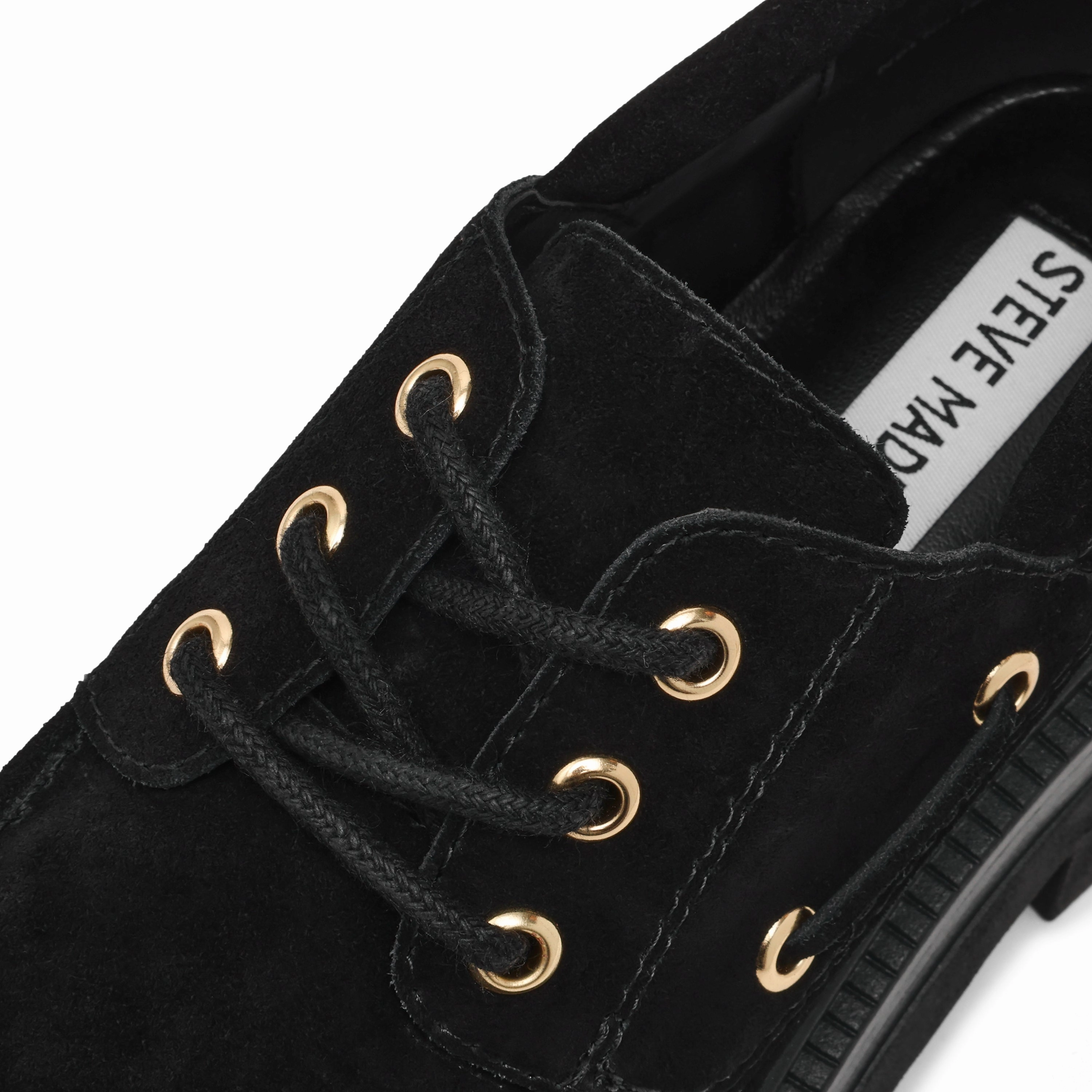 Long Dress Flat Shoes Detroit Flat Shoe BLACK SUED