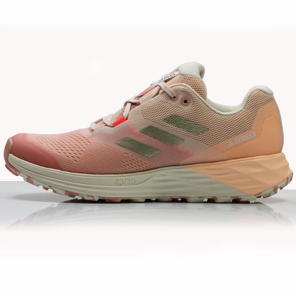 Best Shoes For Running And Lifting adidas Terrex Two Flow Women's Trail Shoe - Ambient Blush/Gold Metallic/Solar Red