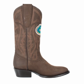 University of Florida Embroidered Square Toe Pull On Cowboy Boots Mid Calf Platform Boots