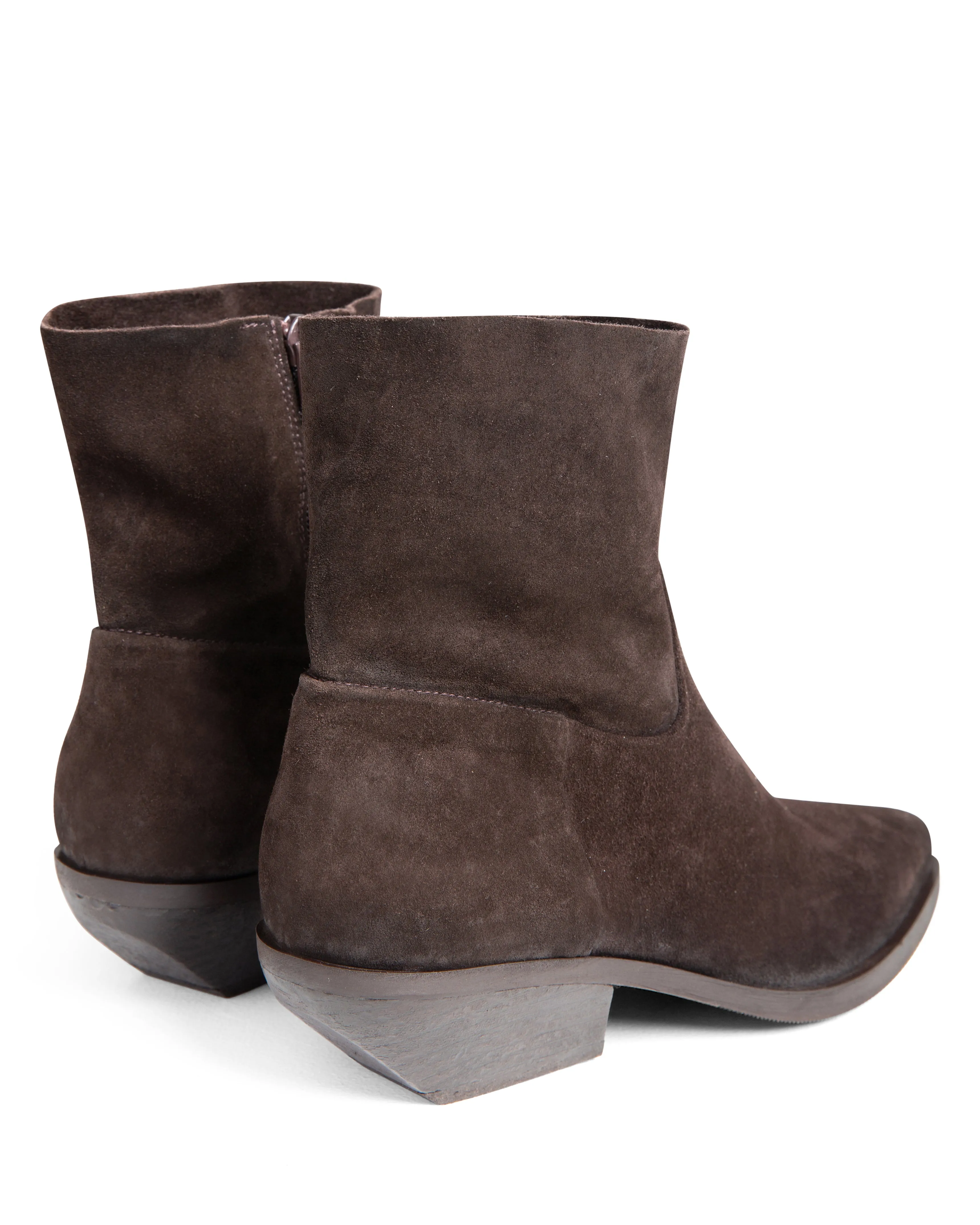 Western Ankle Boot Dark Brown Suede E4519 Expensive Boots