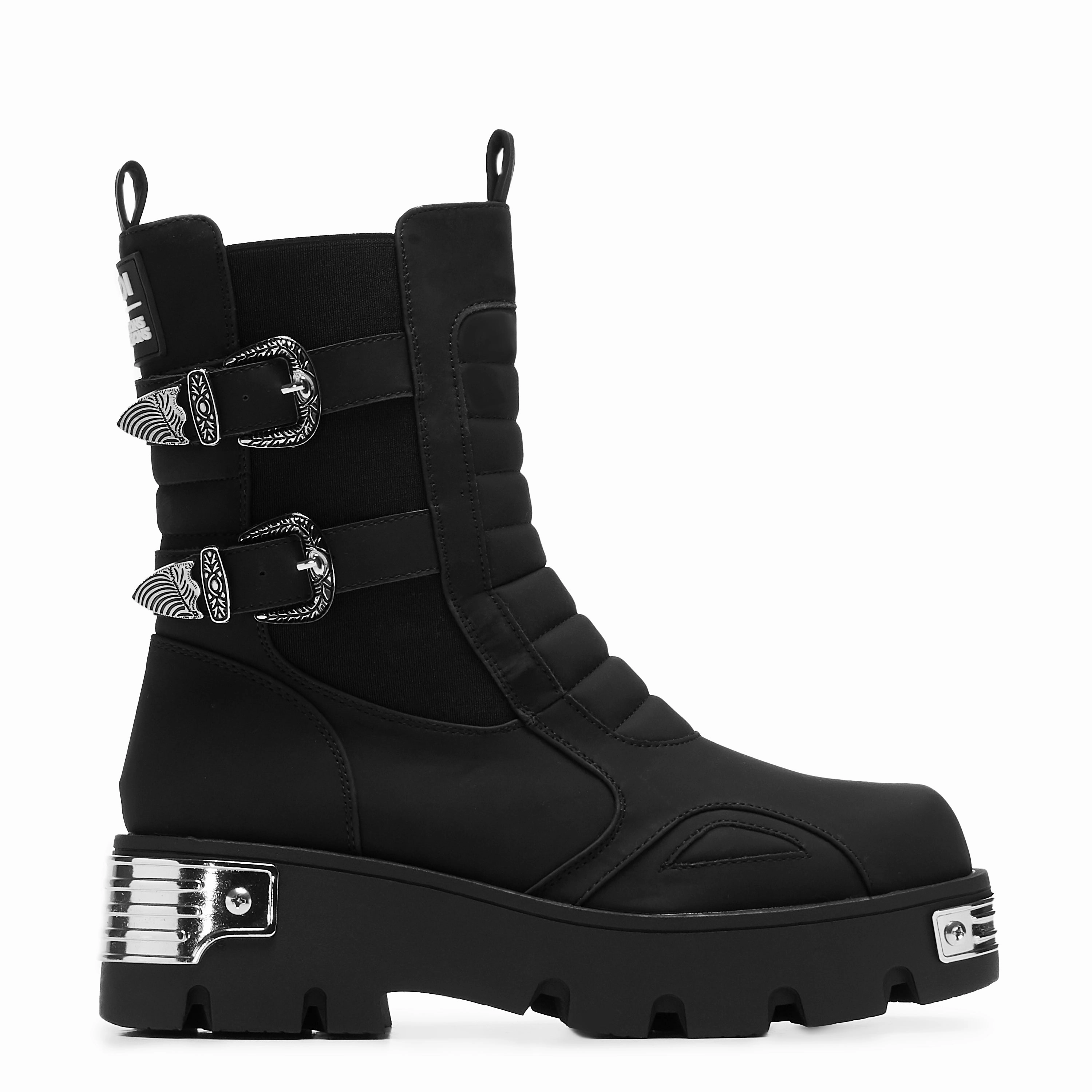 Uncanny Dodge Rogue Military Boots - Black Pink And Pepper Ankle Boots