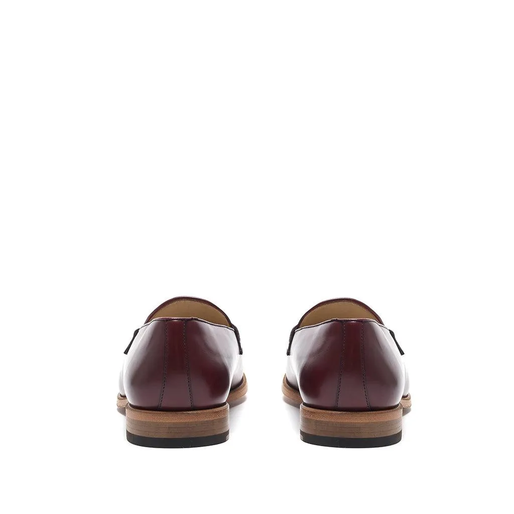 Patterned Loafers Burgundy Calf Web Stripe Loafer