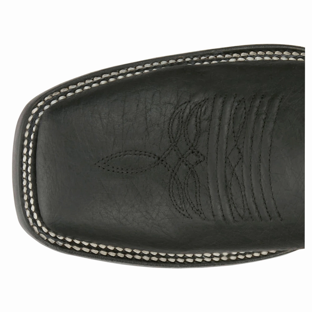 Riding Boots Three Bars 13 Inch Smooth Ostrich Square Toe Cowboy Boots