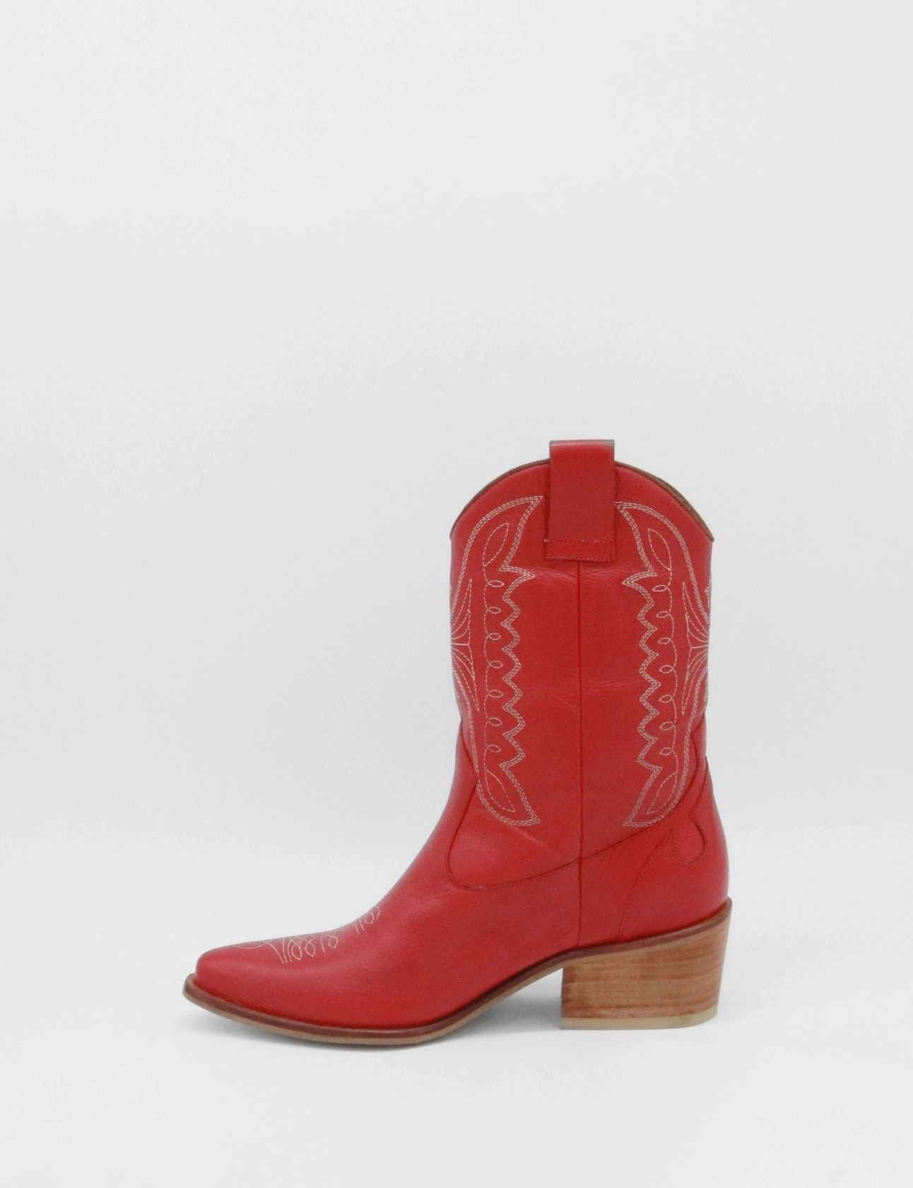 High Heel Peep Toe Ankle Boots Unstoppable western cowboy boots in red leather womens shoes
