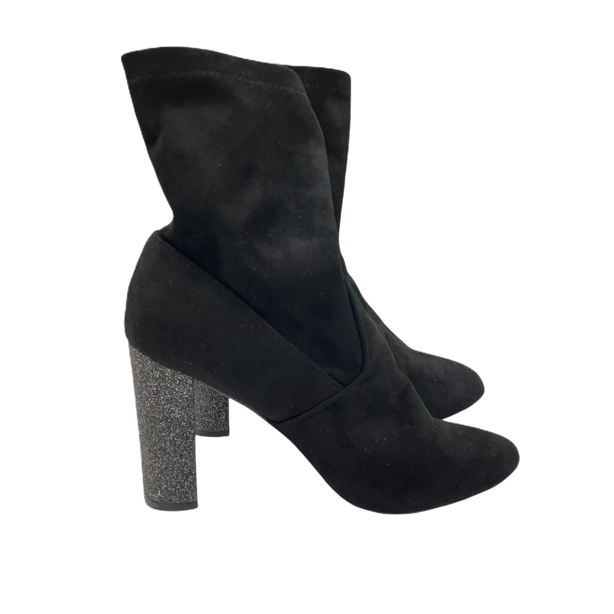 Boots Ankle Heels By  HOT KISS In Black, Size: 9 Block Heel Ankle Boots Uk