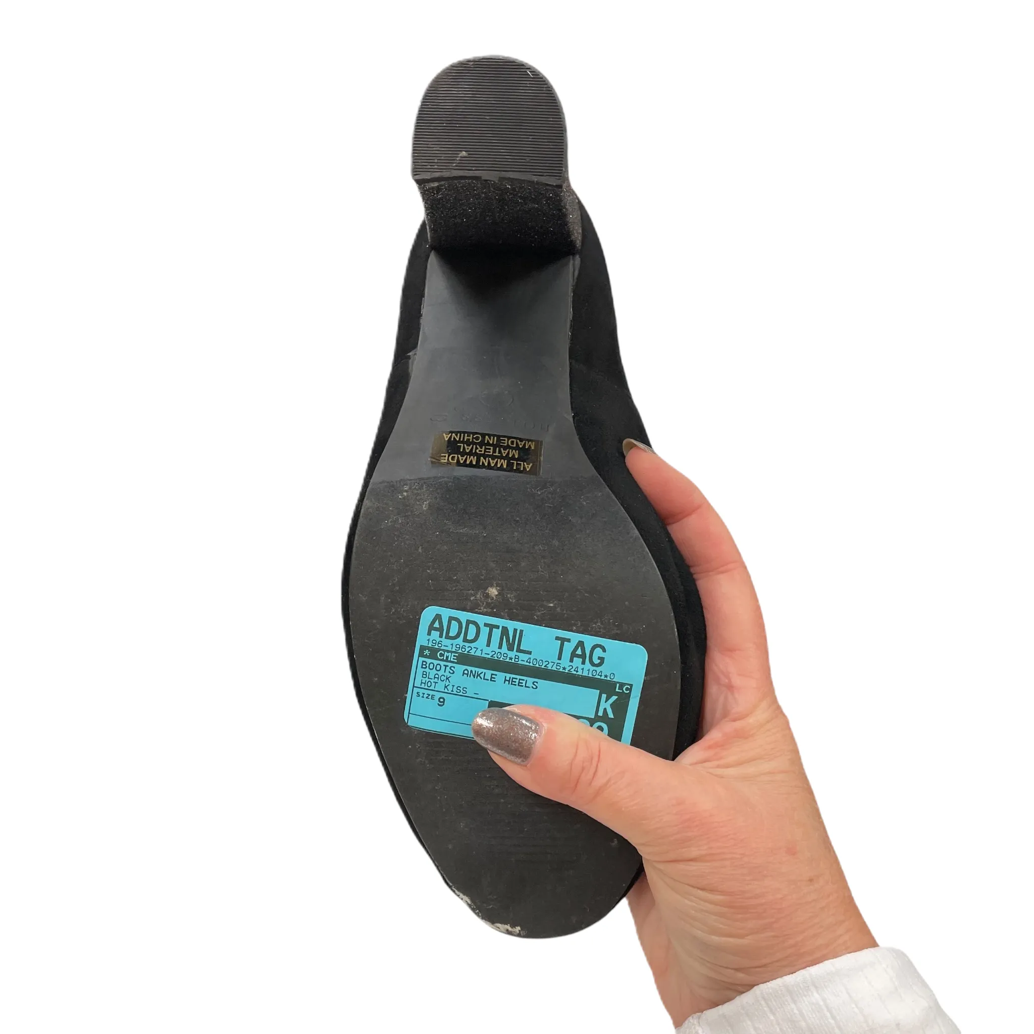 Boots Ankle Heels By  HOT KISS In Black, Size: 9 Winter Ankle Boots Waterproof