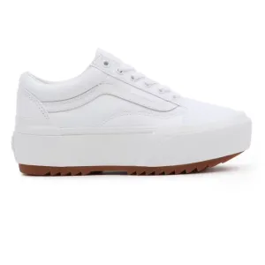 Vans scarpa sneakers con zeppa in tela da donna Old Skool Stacked VN0A4U15L5R1 bianco Buffalo Bills Sneakers