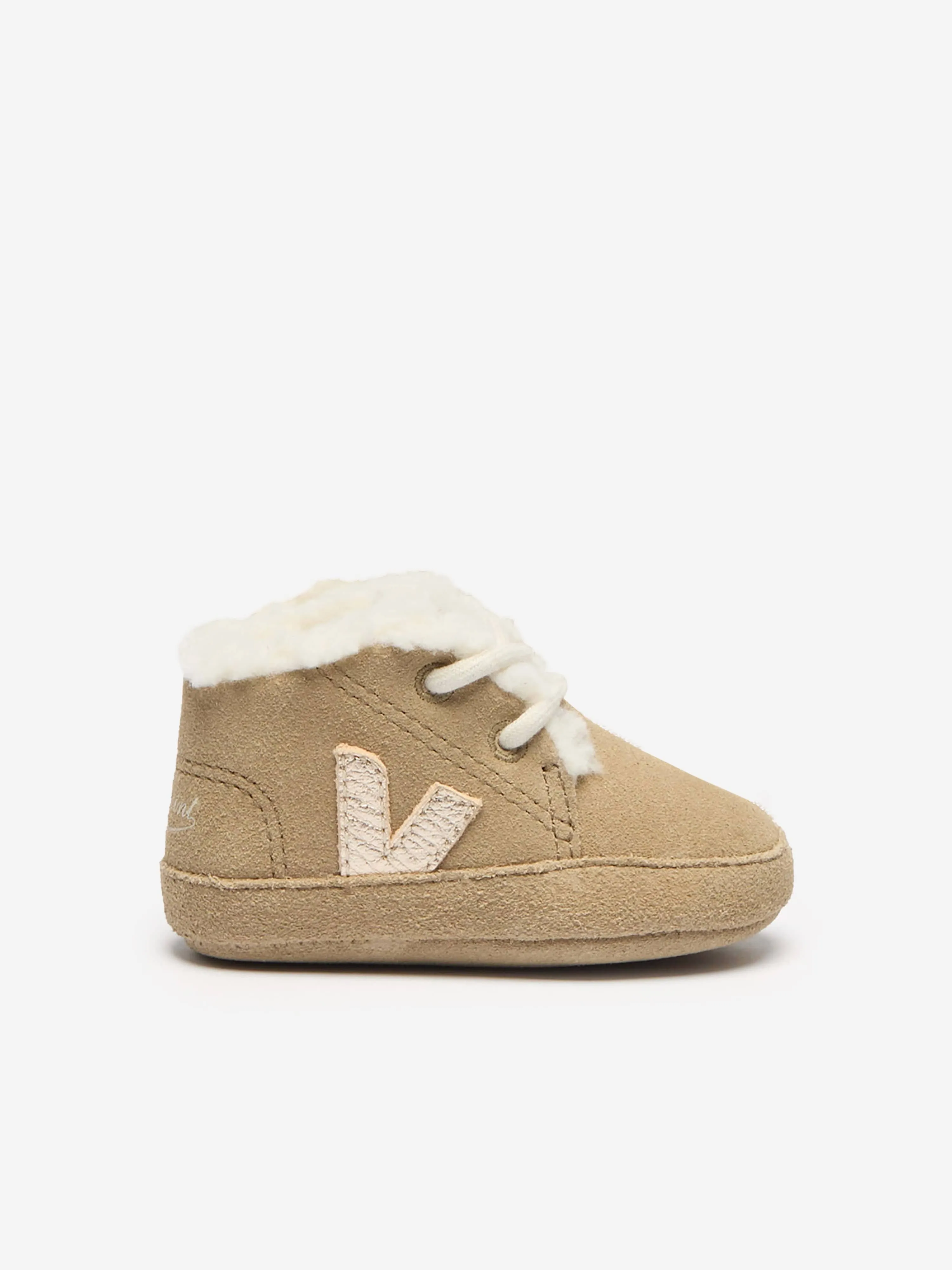 Cat Batman Boots Veja Baby Girls Suede Bonpoint Collaboration Booties in Beige