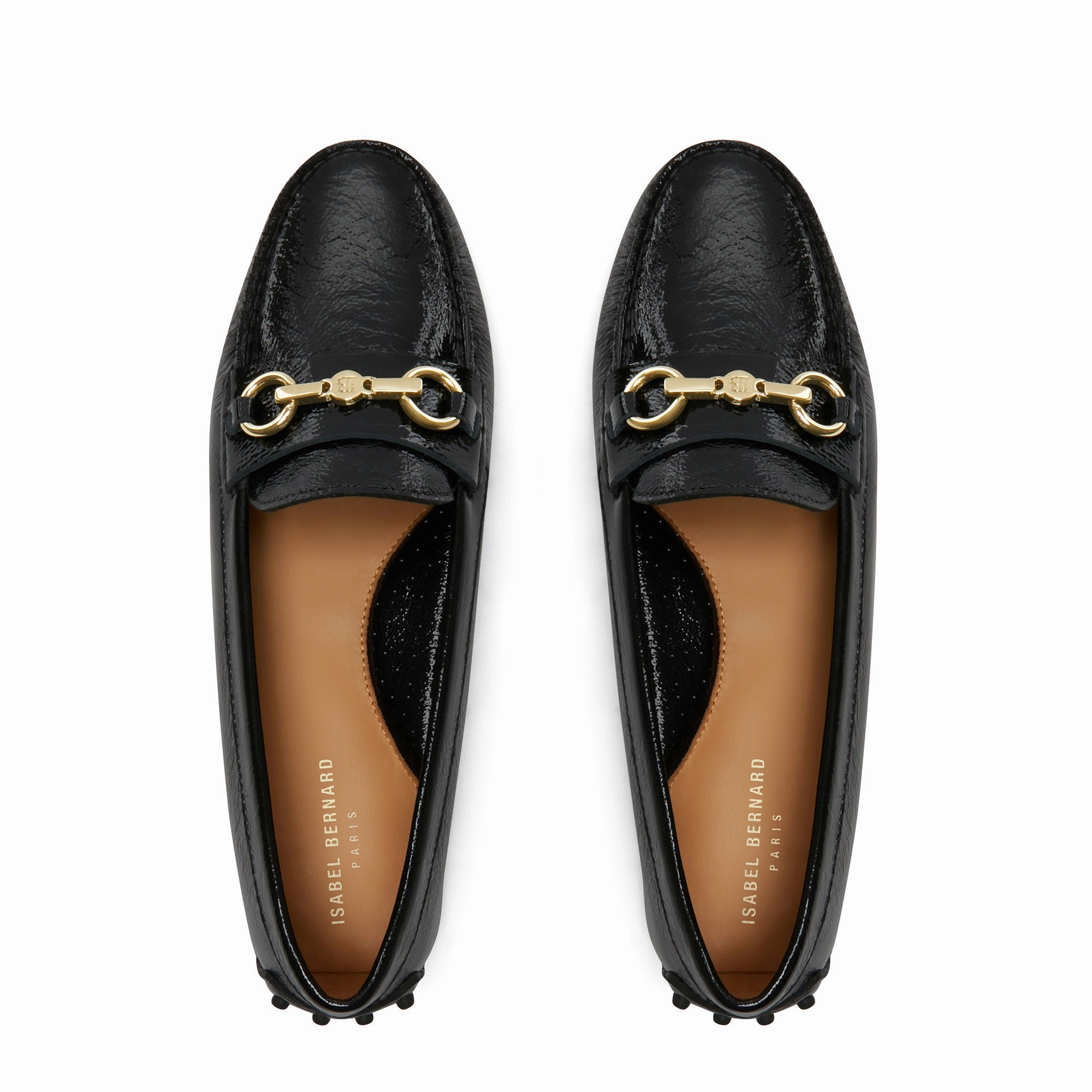 Vendme Marie black calfskin patent leather moccasins Horsepower Boots