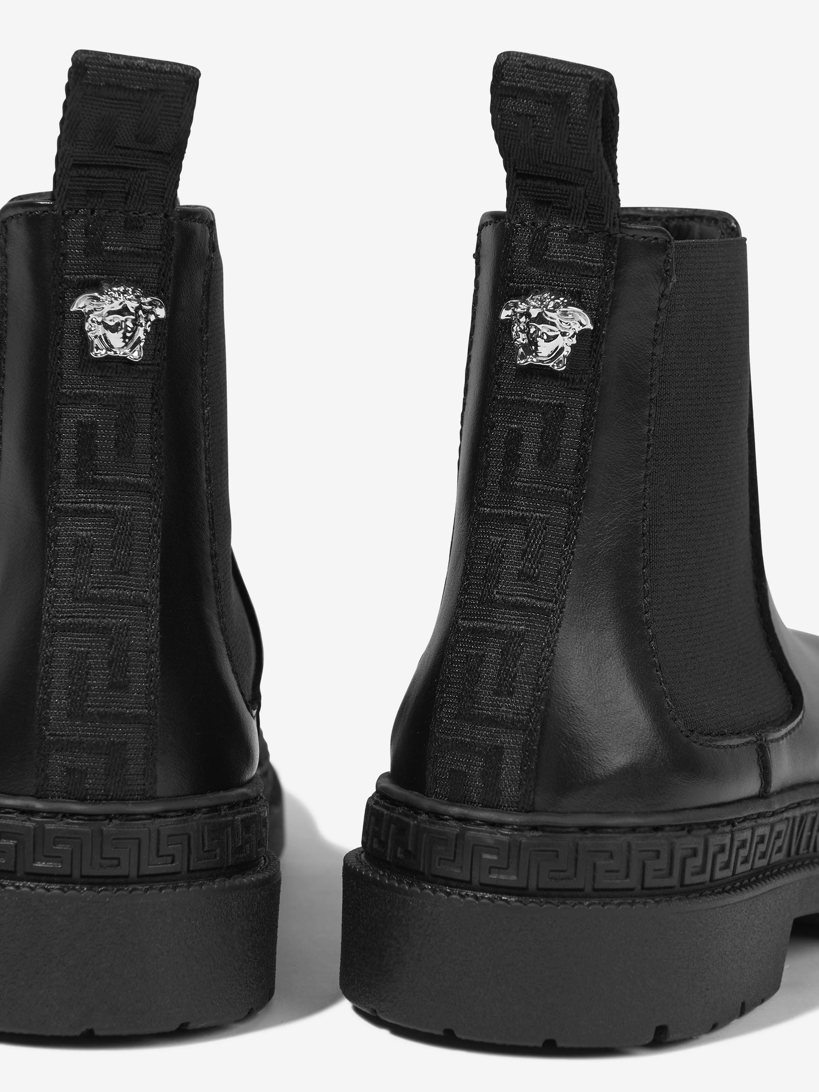 Versace Kids Leather Chelsea Boots in Black Wolverines Work Boots