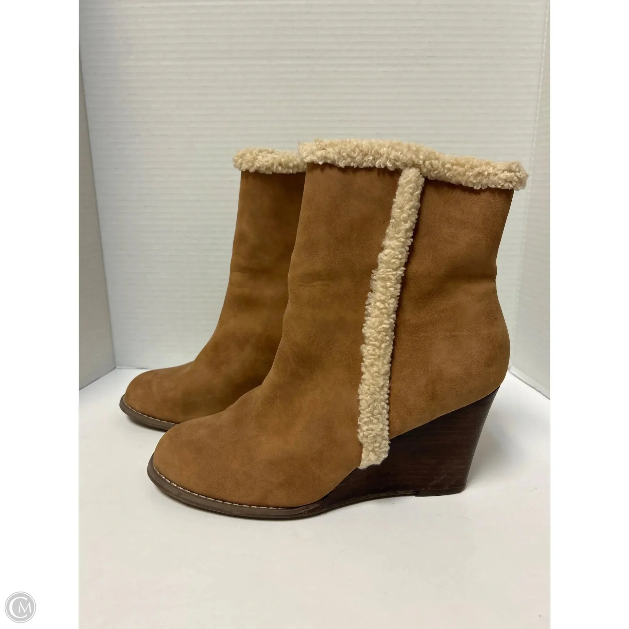 Lined Ankle Boots Boots Ankle Heels By Report In Brown, Size: 9
