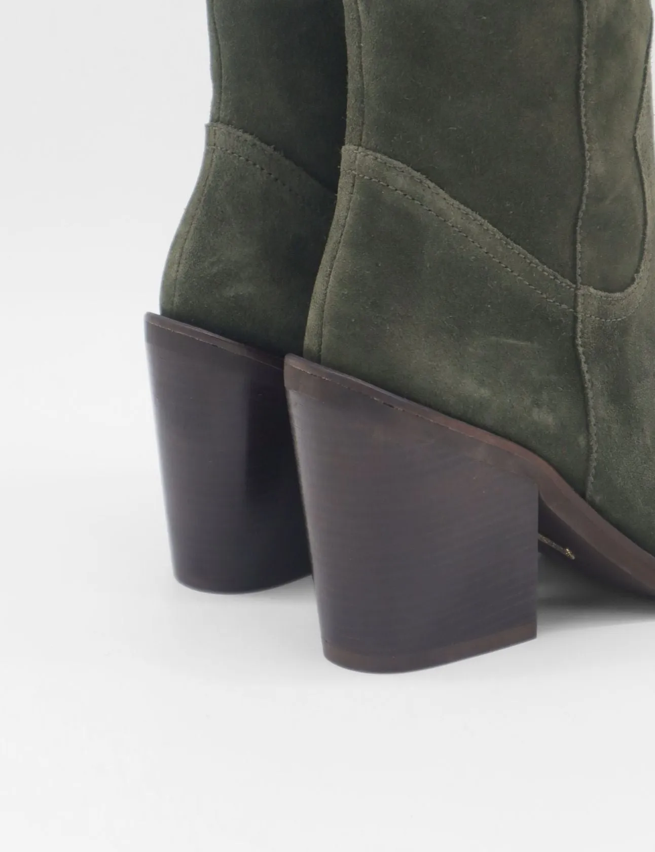 Ice King Boots Strength western cowboy boots in olive suede leather womens shoes