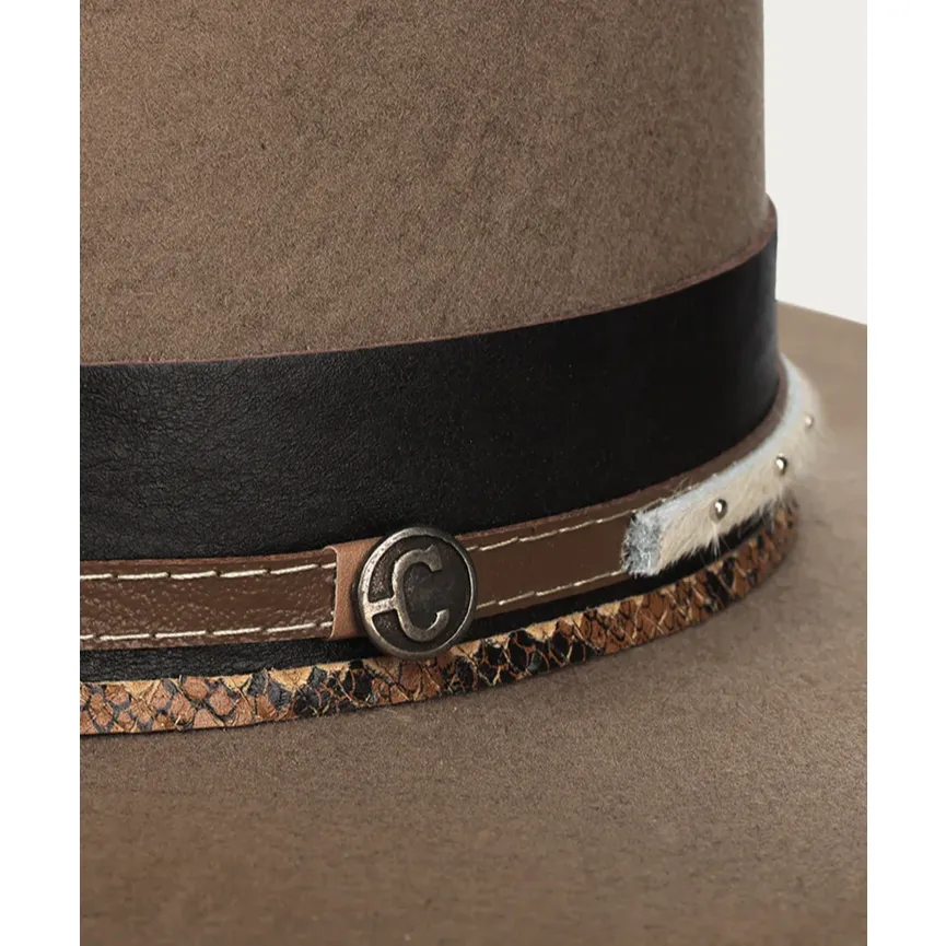 Half Boots Corral Ladies Rebel Premium Wool Tan Felt Hat LFX3110834REBL