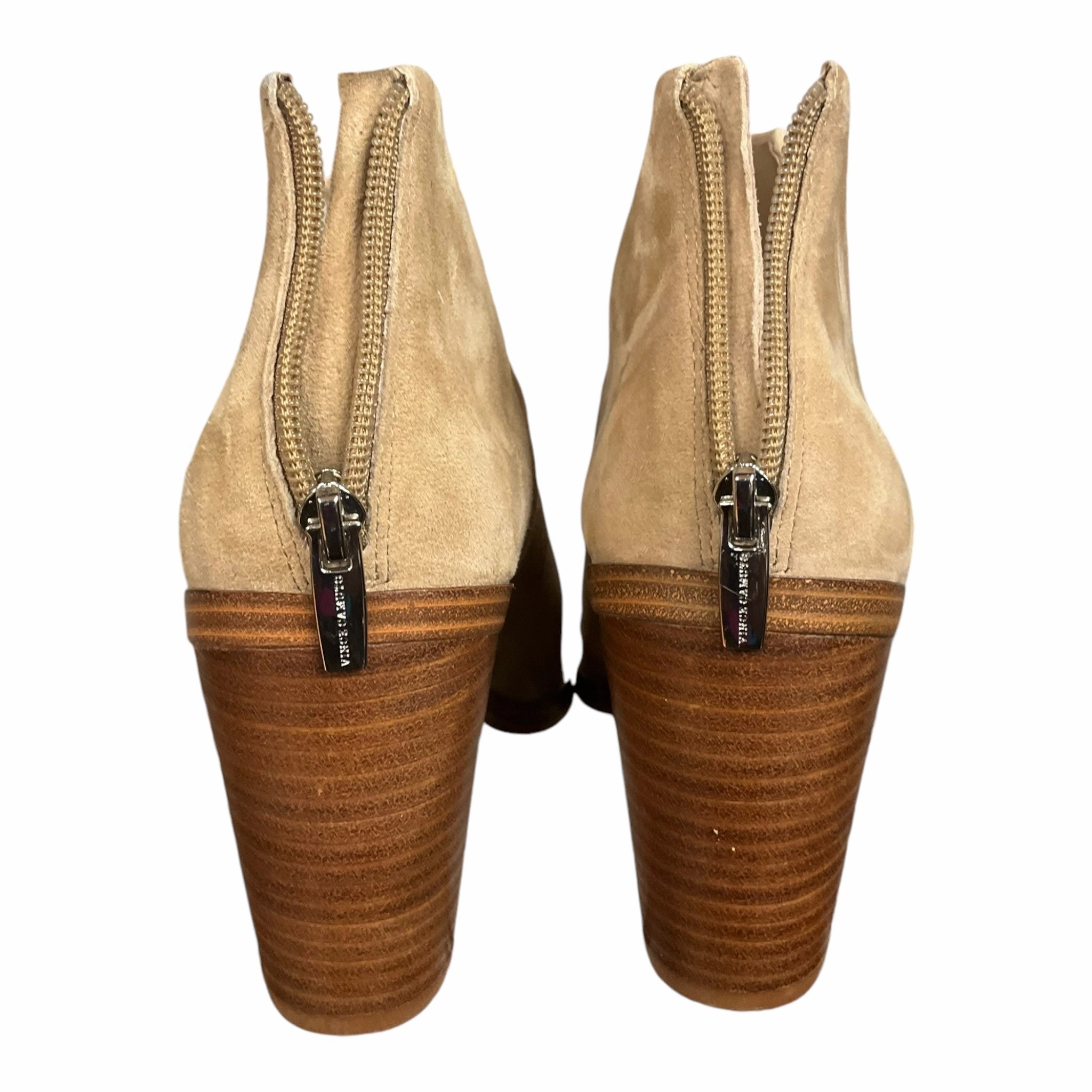 Boots Ankle Heels By Vince Camuto In Beige, Size: 10 B.ø.c Ankle Boots