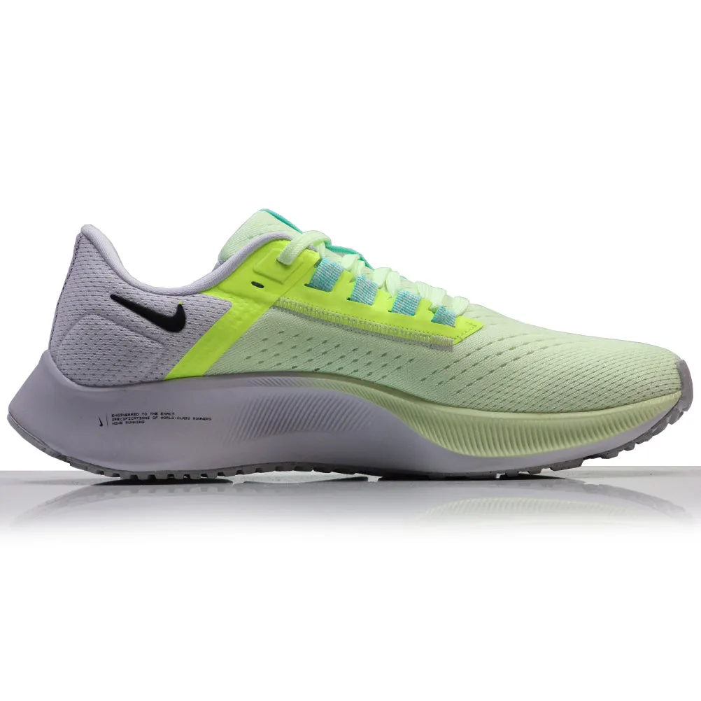 Nike Air Zoom Pegasus 38 Women's Running Shoe - Barley Volt/Black/Aurora Green Running Shoes Steel Toe