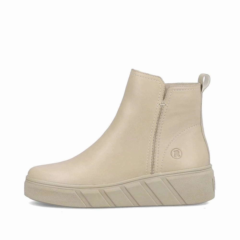 Ankle Boots With 3 Inch Heel W0562-62 Beige Ankle Boot