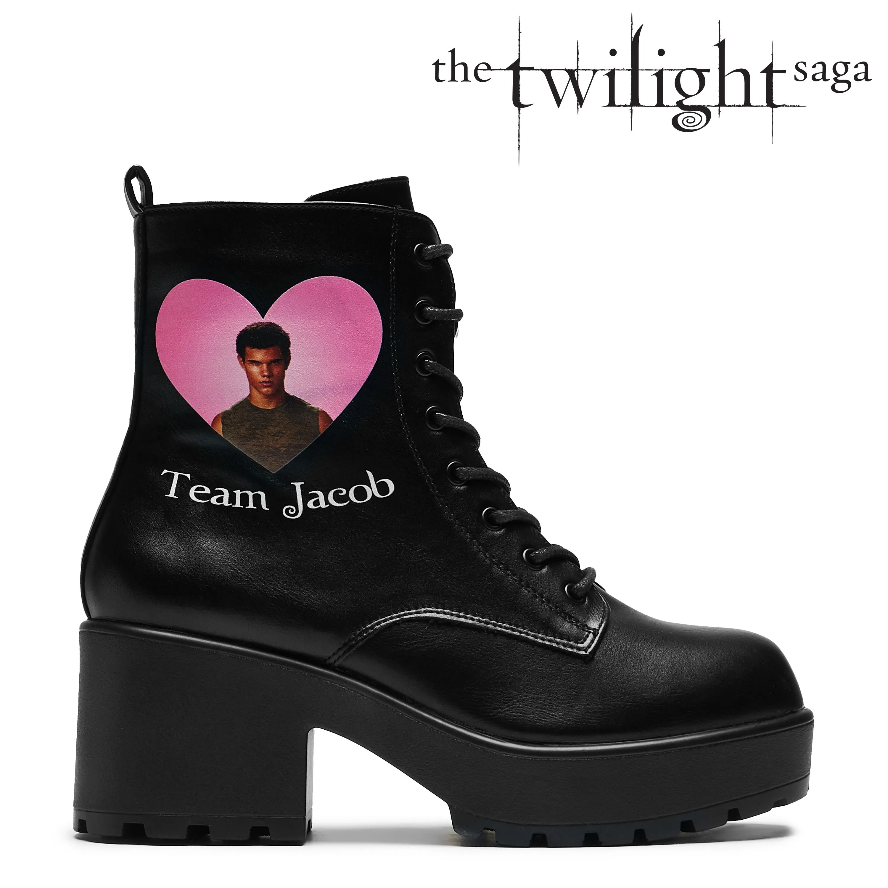 Team Jacob Military Boots Ruin My Life Platform Ankle Boots