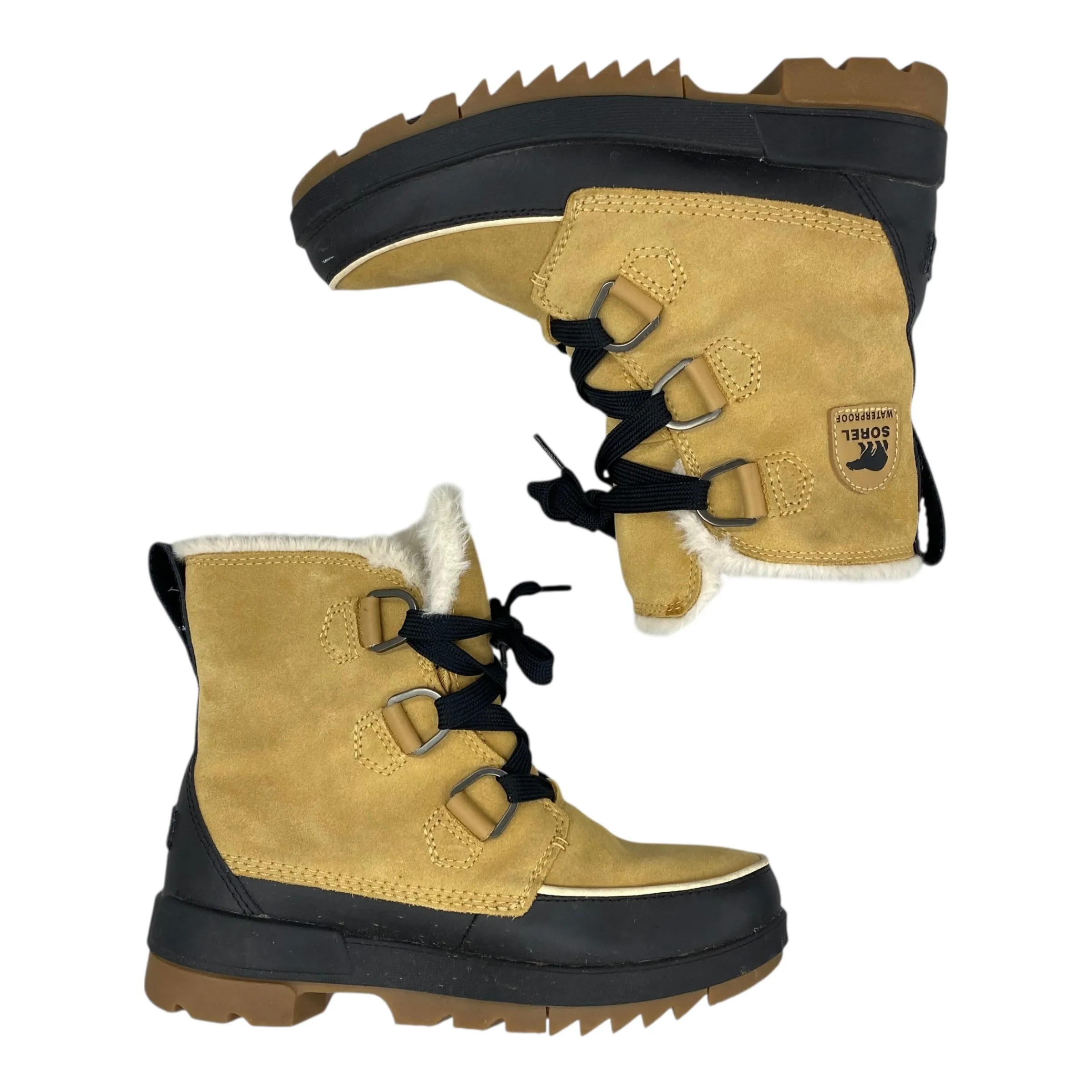 Boots Snow By Sorel In Black & Brown, Size:8.5 Winter Equestrian Boots