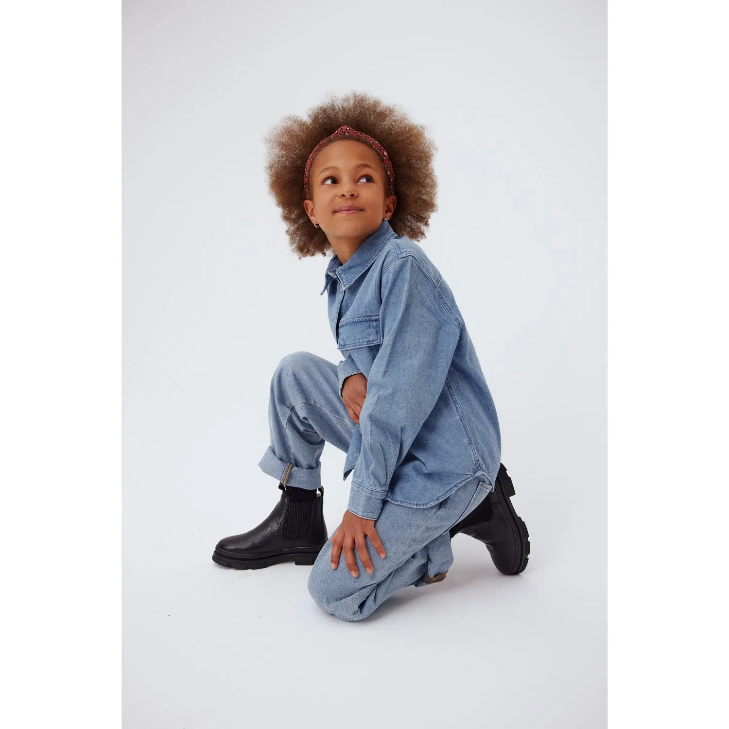 Angulus Black/Black Chelsea boot with elastic and wool lining Wide Foot Boots