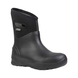 Bogs Men's Bozeman Mid Waterproof Pull On Boot in Black Sweater Dress Boots