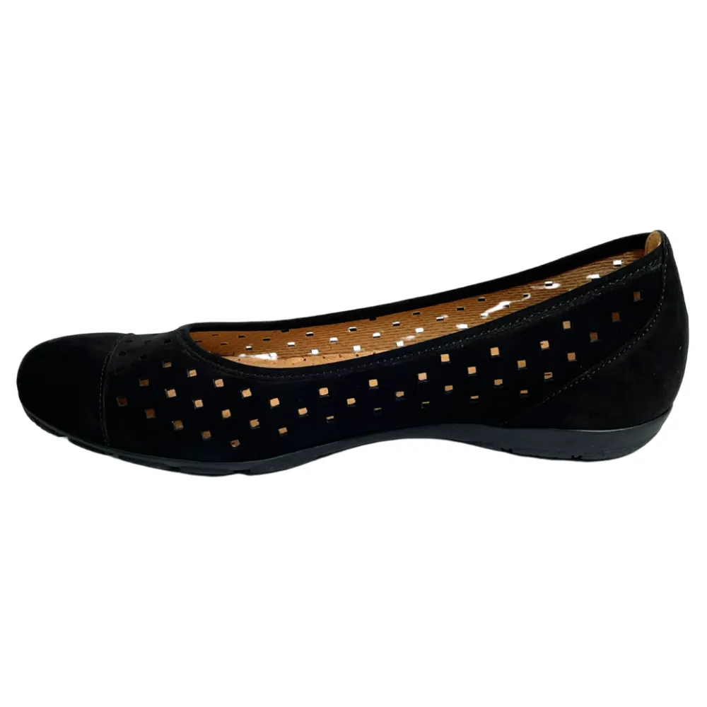 Jelly Shoes Flats Gabor Ballet Perf Black Flat (Women's)