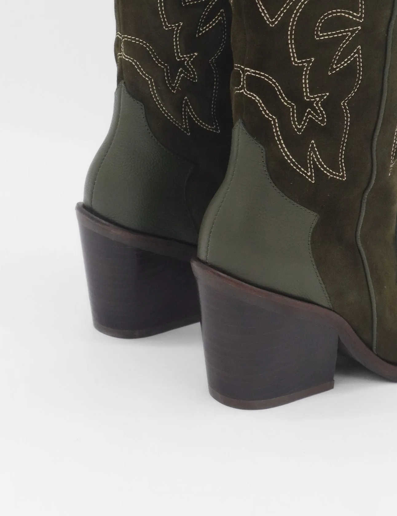 Twisted X Western Boots Getty western knee-high tall boots in olive suede leather women's shoes