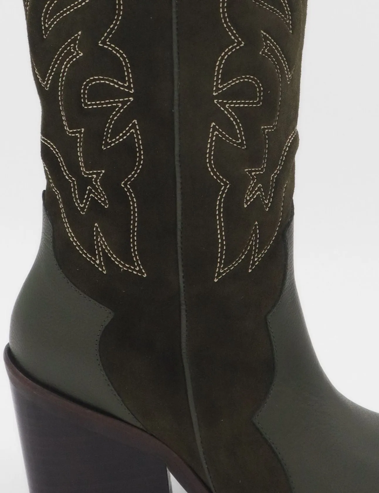 Cowboy Boots Stores Near Me Getty western knee-high tall boots in olive suede leather women's shoes