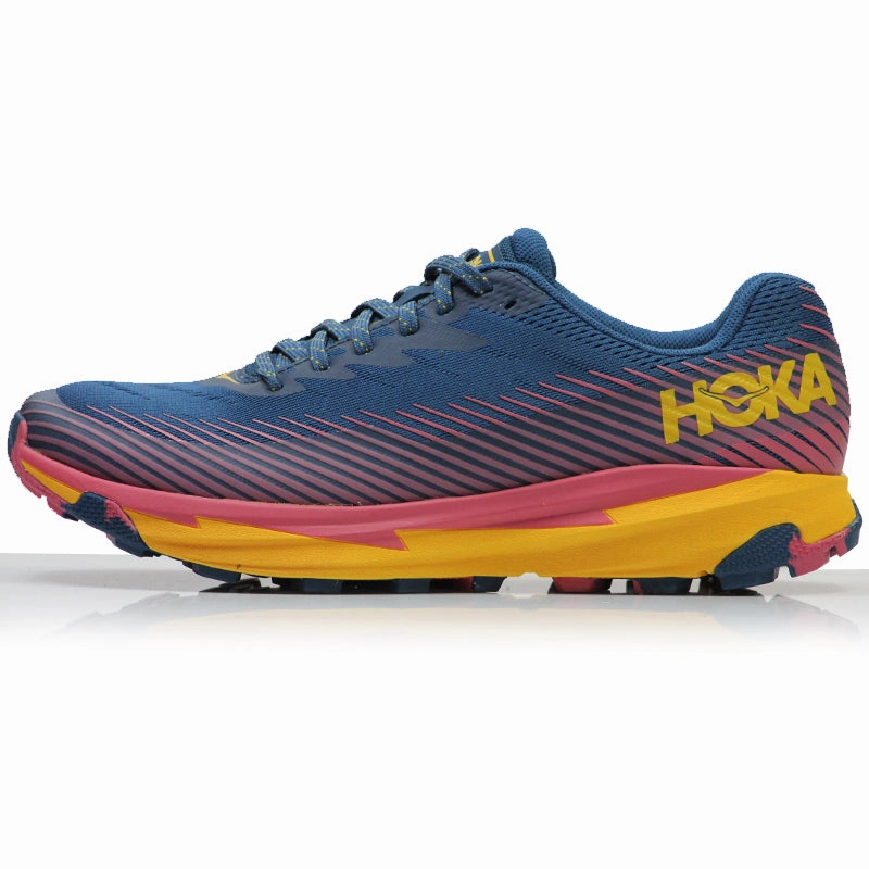 Tracking Hoka One One Torrent 2 Women's Trail Shoe - Moroccan Blue/Saffron