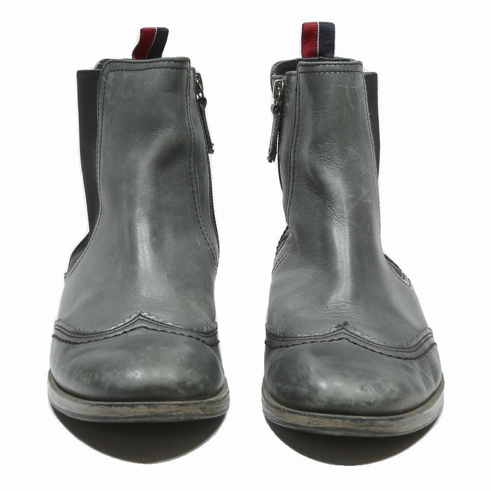 Inkkas Boots TOMMY HILFIGER Womens Chelsea Boots Leather Grey UK 6 Classic Smart Comfort