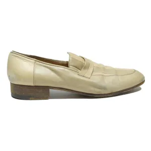 Ladies Loafers Shoes WALLES Womens Classic Leather Loafers Cream UK 8.5 Elegant Slip-On Footwear