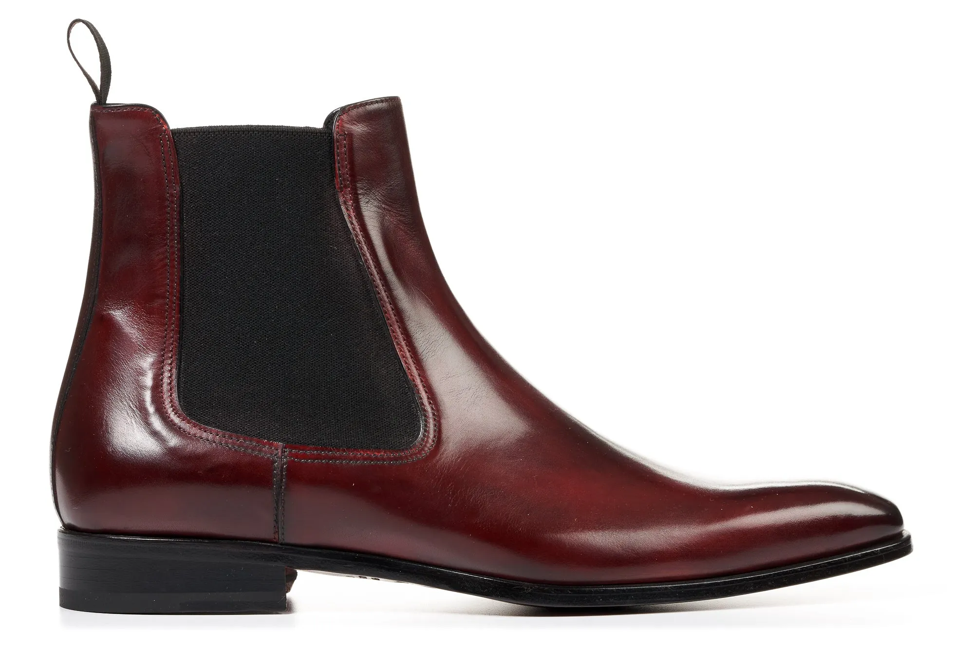 The Dean Chelsea Boot - Oxblood Tall White Boots