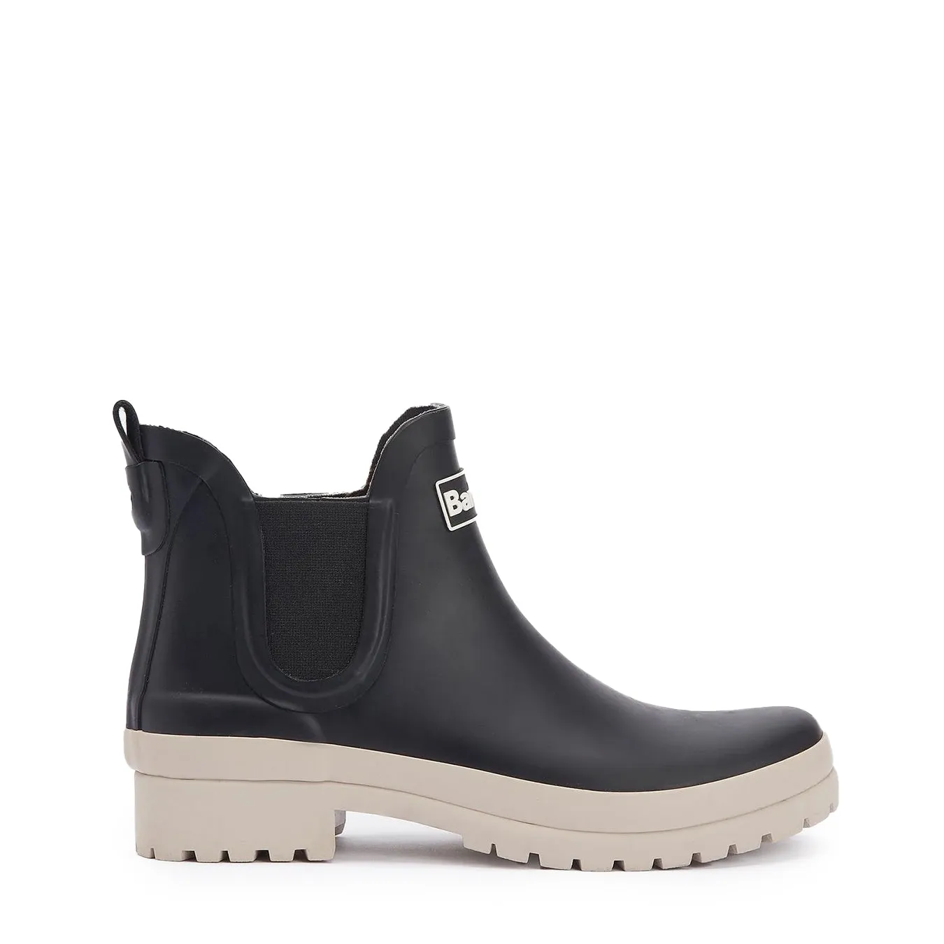 Most Comfortable Chelsea Boots Barbour Womens Mallow Chelsea Welly Black/White Pepper
