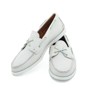 Flat Pointed Toe Boots Women's Marion Boat Shoe - Pebble White