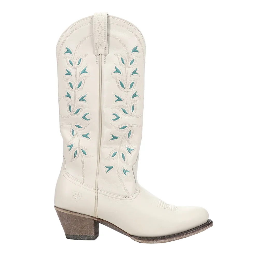 Bloused Boots Desert Holly Embroidered Western Round Toe Cowboy Boots