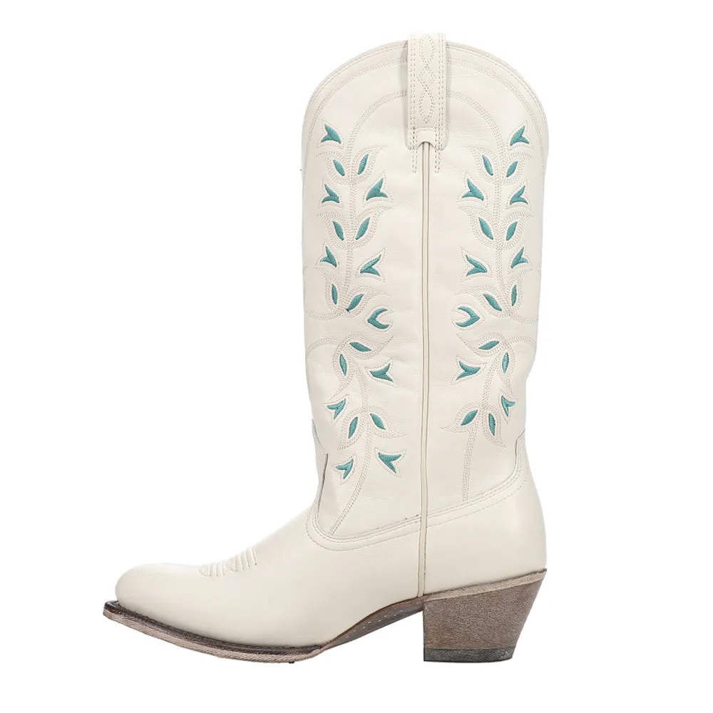 Desert Holly Embroidered Western Round Toe Cowboy Boots Short Cut Boots