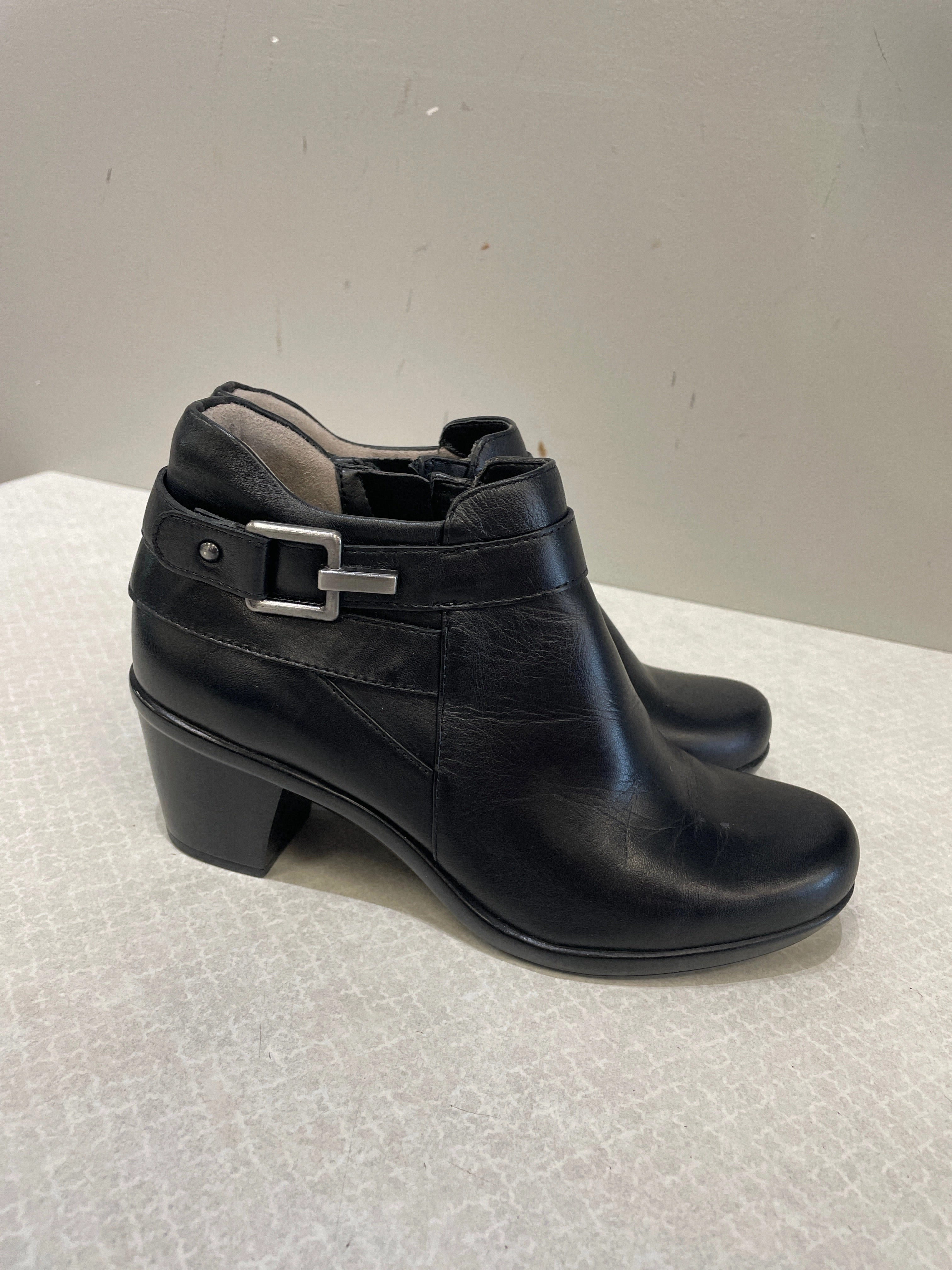 Dress Ankle Boots Buckle Boots Ankle Heels By Naturalizer In Black, Size: 8