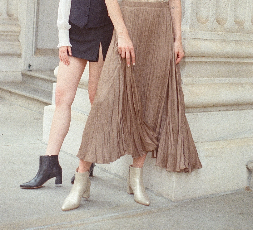 Aurlene ankle booties in gold leather womens shoes Snow And Waterproof Boots