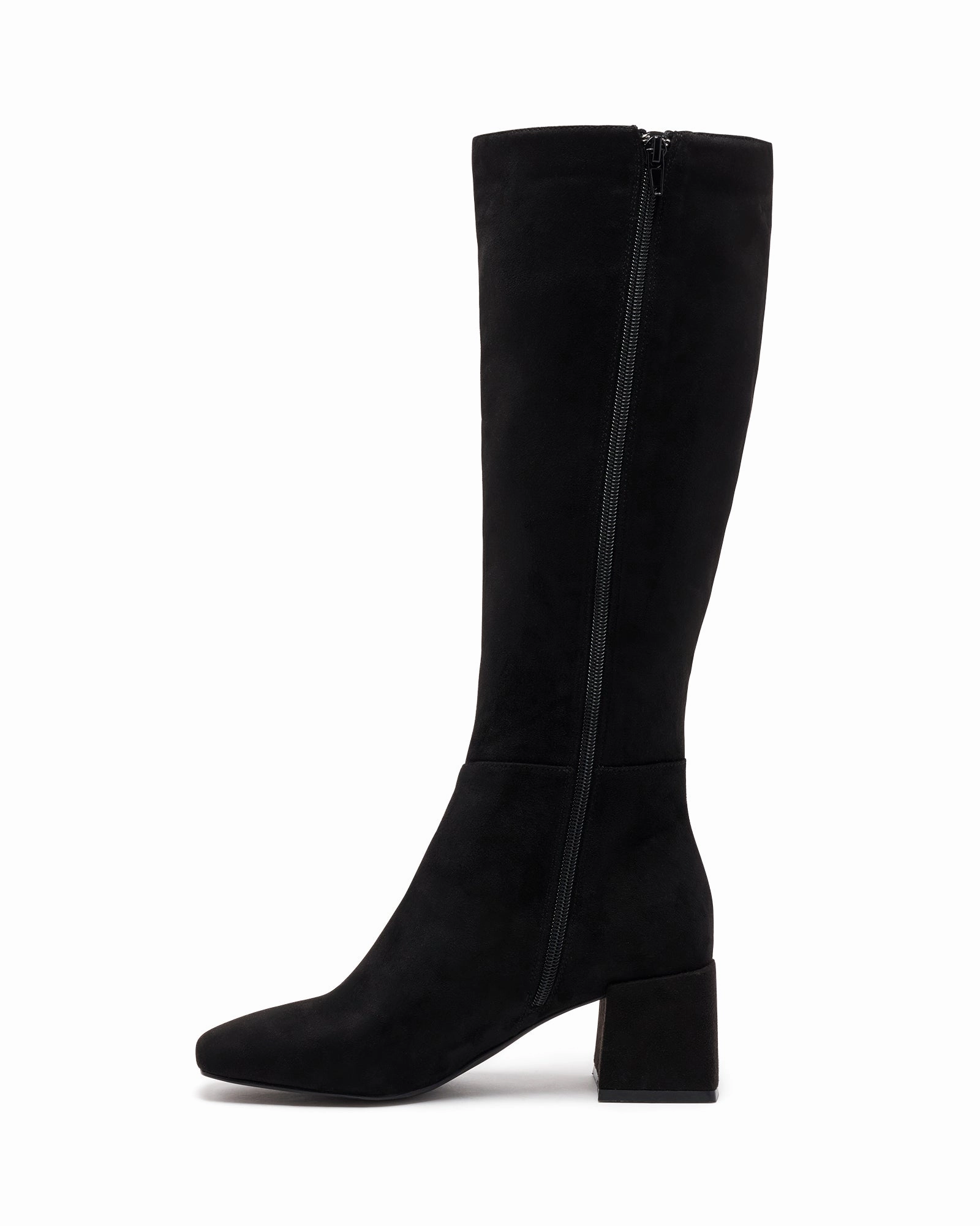 Boots Square Toe Wolf Tall Boot Black Suede
