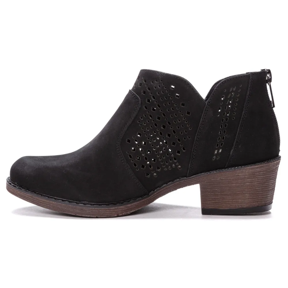 Propet Remy Black Nubuck Bootie (Women's) Boots And Barkley