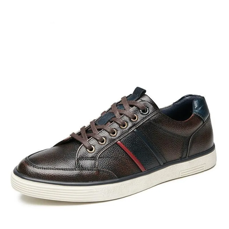 West Louis Genuine Leather Stylish Flat Shoes Flat Bottom Athletic Shoes