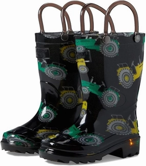Agave Boots Western Chief Tractor Lighted Kids Multi Mid Calf Pull On Rain Boots FD1444