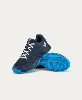 Tennis Shoes For Wider Feet Wilson Rush Pro Junior L Kids Tennis Shoes (Navy Blazer/White/Atomic Blue)
