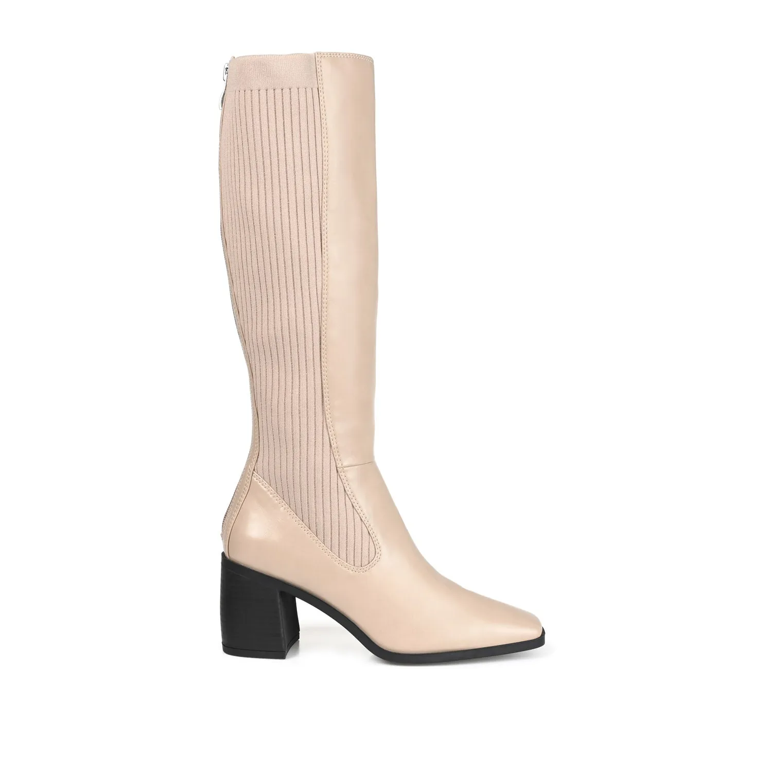 WINNY KNEE HIGH BOOTS IN VEGAN LEATHER Leather Tie Up Boots