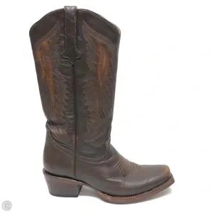 Boots Western By Clothes Mentor In Brown, Size: 8 Flower Cowboy Boots