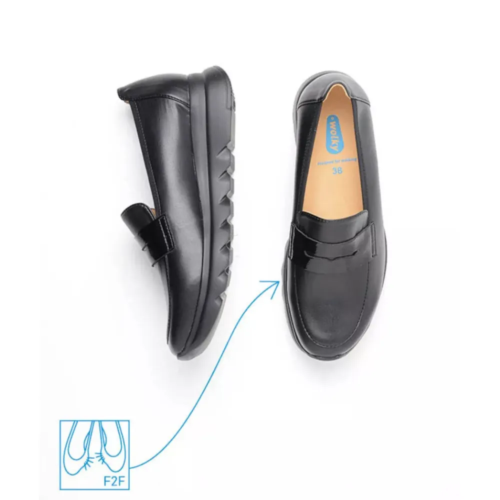 Wolky Snoafer Black Vegan Biocare Shoe (Women's) Slip On Shoes For Snow